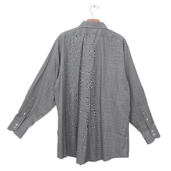 Brooks Brothers Mens Shirt 34 17-1/2 Button Up Long Sleeve Supima Cotton Gray - Picture 2 of 10